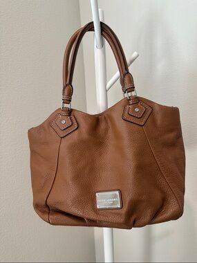 Marc Jacobs Brown Pebbled Leather Shoulder Bag